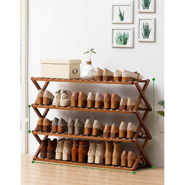 Rebrilliant 24 Pair Shoe Rack Wayfair Canada   24 Pair Shoe Rack 